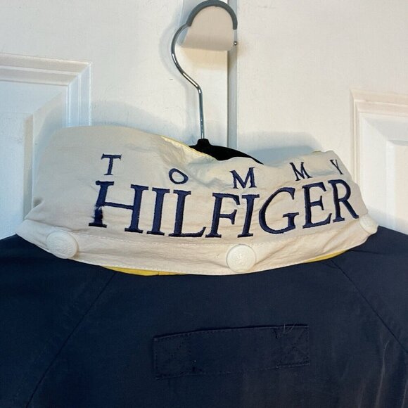 Vintage Tommy Hilfiger Jacket Mens Large Blue Windbreaker Full Zip Y2K 90s Prep - Picture 6 of 11